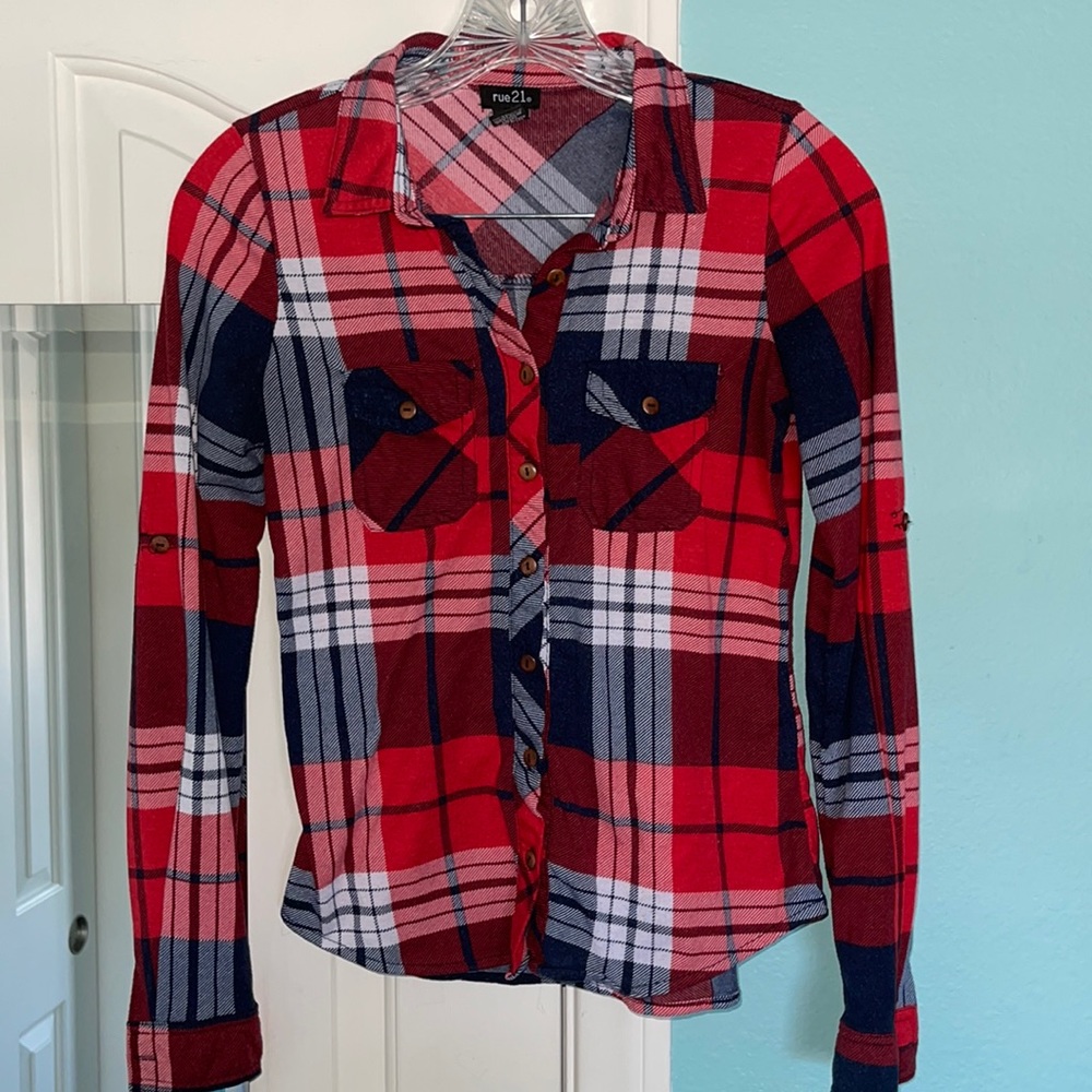 Bundle of plaid shirts